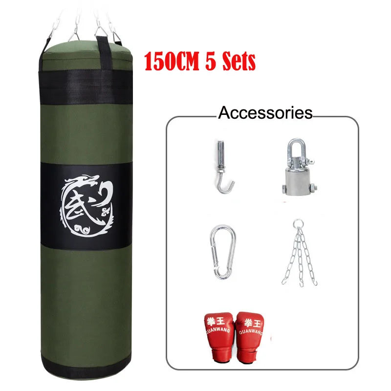 150Cm 40KG Boxing Punching Bag,Sanda Sandbag for Adults,Muay Thai Taekonda Fitness Boxing Bag,Gym Studio Boxing Training Sandbag